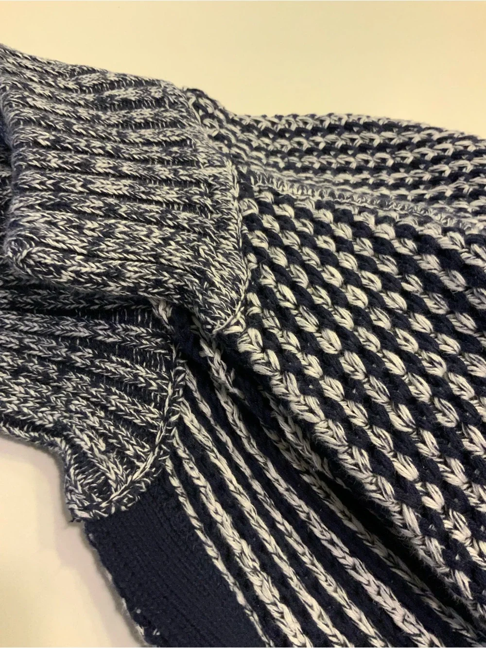 GAP Navy and White Teddy Toggle Cardigan Jacket